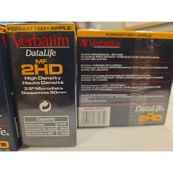 New Qty. 29 Vintage Verbatim 3.5” MF2HD Double Sided High Density Floppy Disks - Picture 7 of 10